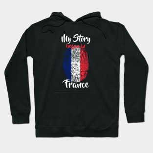 France Flag Fingerprint My Story DNA French Hoodie